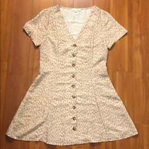 Tan Cheetah Button Up Sundress